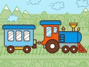 Train Art Coloring Game for Kids