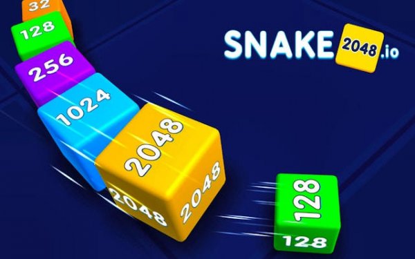 Snake 2048.io Online Game: Merge Cube Snake Multiplayer Puzzle