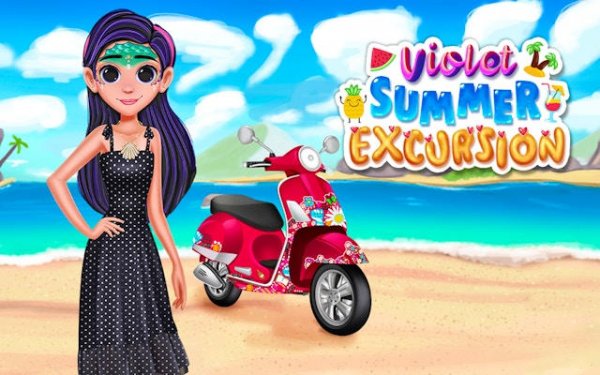 Violet Summer Beach Makeover Game