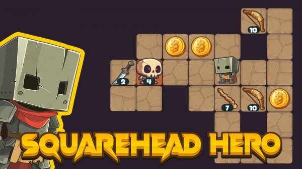 Squarehead Hero: Turn-Based Puzzle Dungeon Crawler